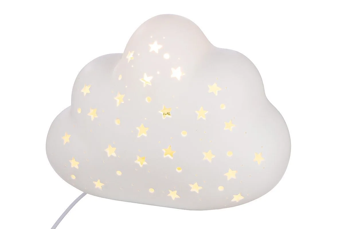 Tischleuchte Wolke Sternmuster Porzellan Ballon