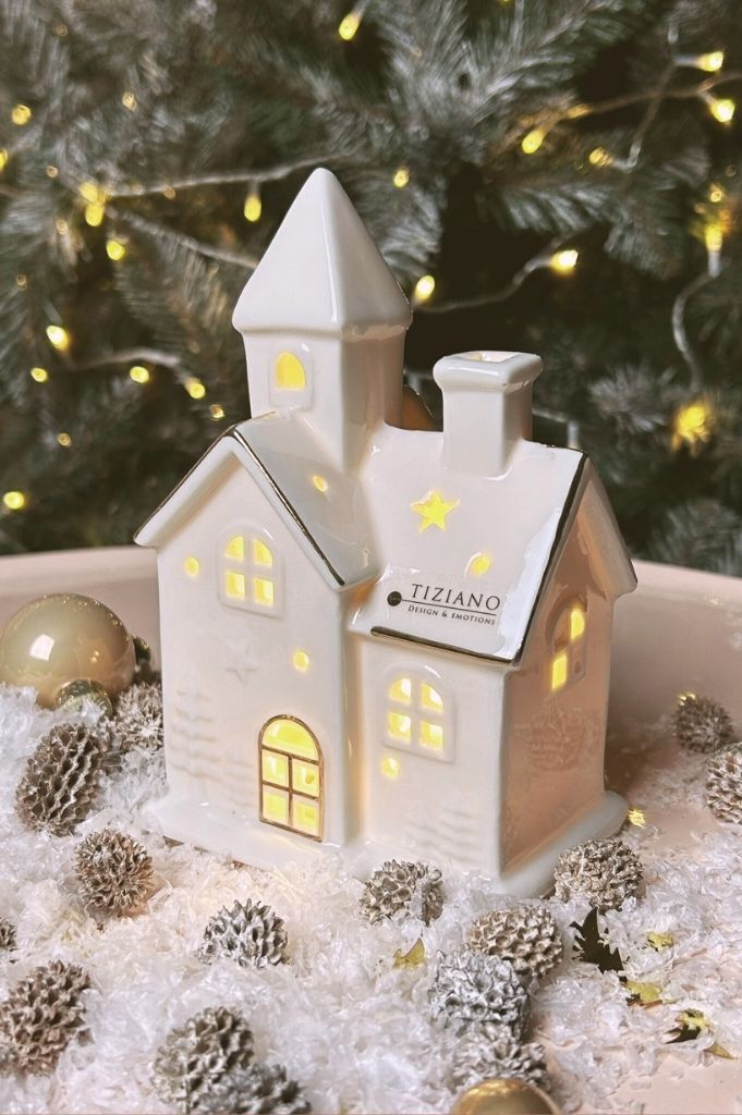 Spirito-rechts Kirche Spirito 12cm LED cremeweiß Porzellan