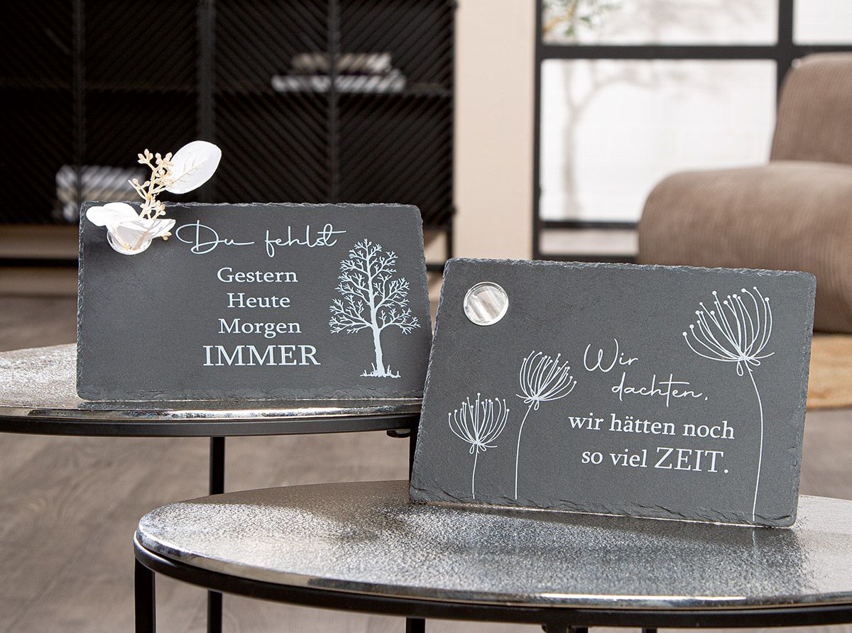 Gedenkobjekt mit Vase "Immer"