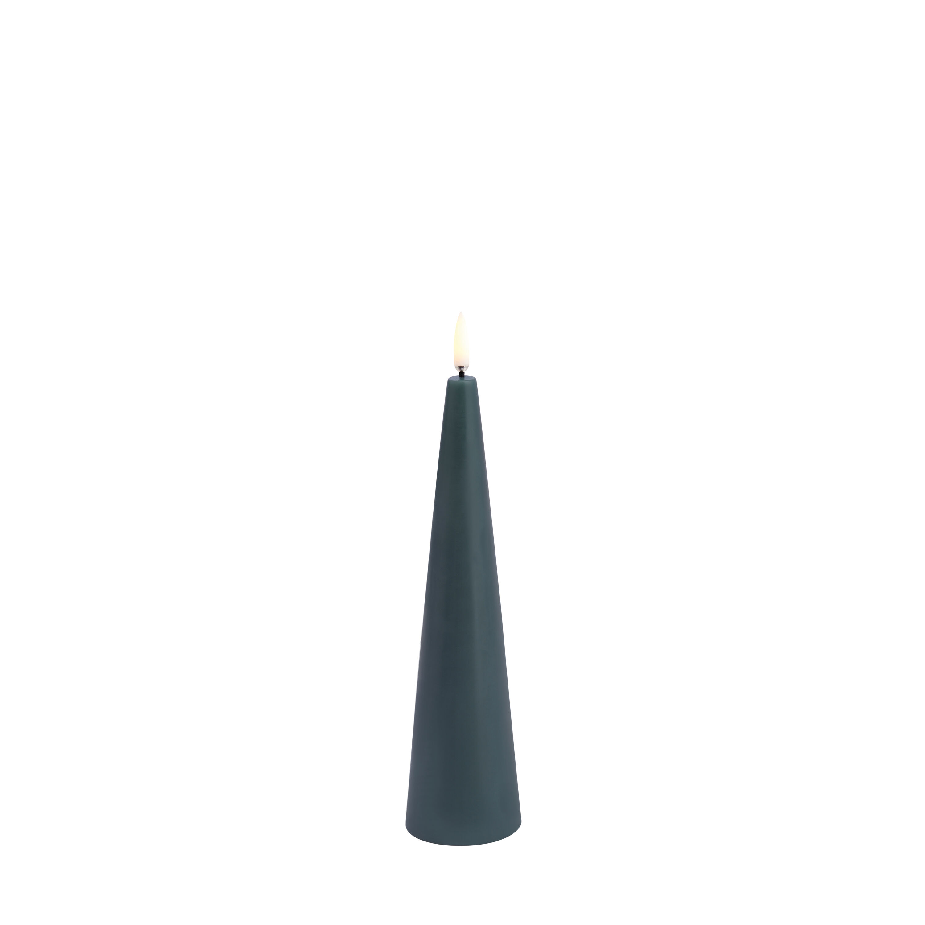 Uyuni-UL-CO-PG06021-Cone-Candle-large Uyuni LED Cone Candle 21,5cm Pine Green