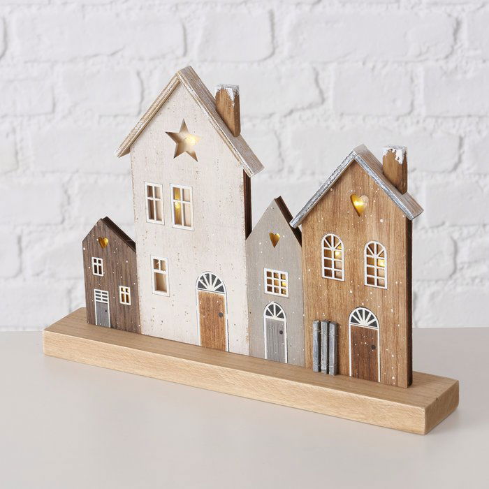 Dekoaufsteller Houses LED Variante 2