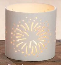 25889v6 Windlicht Weihnachten Keramik weiß 7cm Variante 6