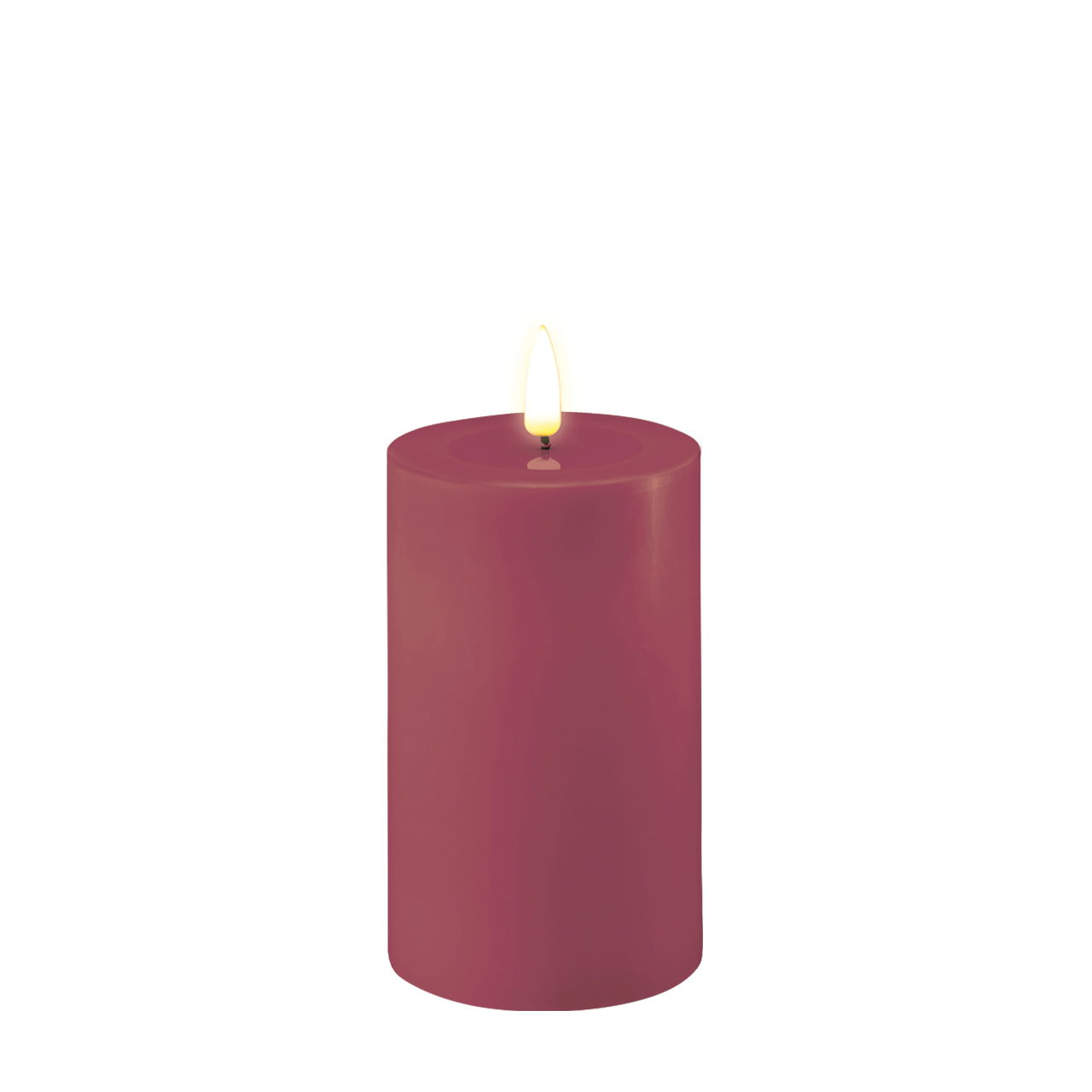 Stumpenkerze LED Magenta 7,5 x 12,5cm