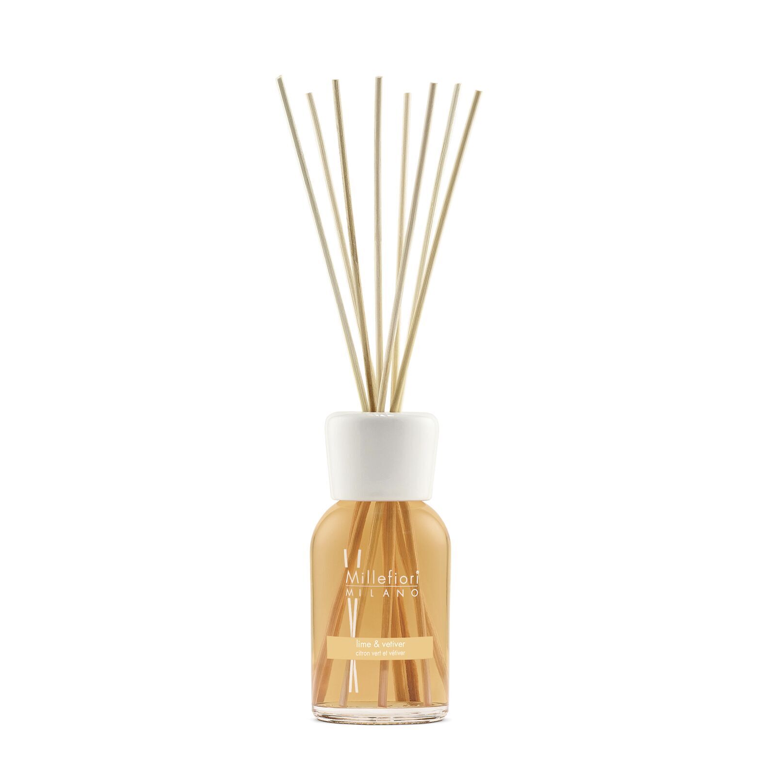 7DDLR_Millefiori-Milano_Reed-Diffuser-250ml_Lime-and-Vetiver Lime & Vetiver - Milano Reed Diffuser 250ml