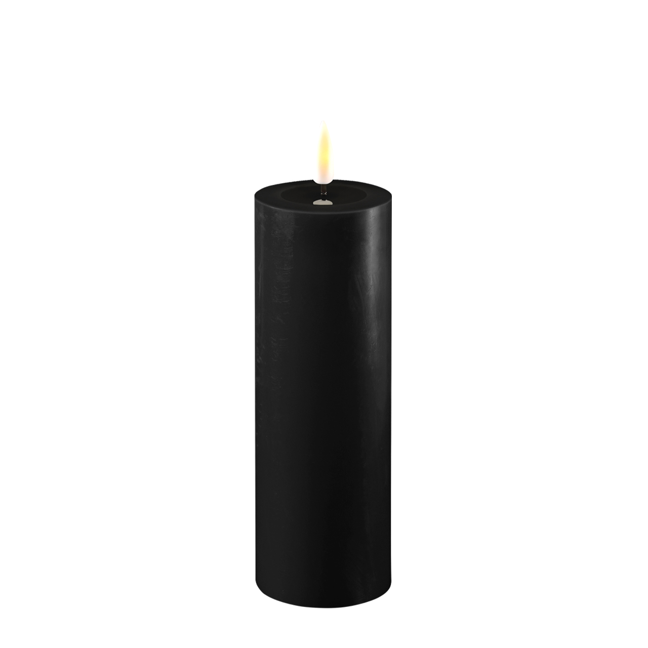 2021-RF-0015 Stumpenkerze LED Schwarz 5 x 15cm