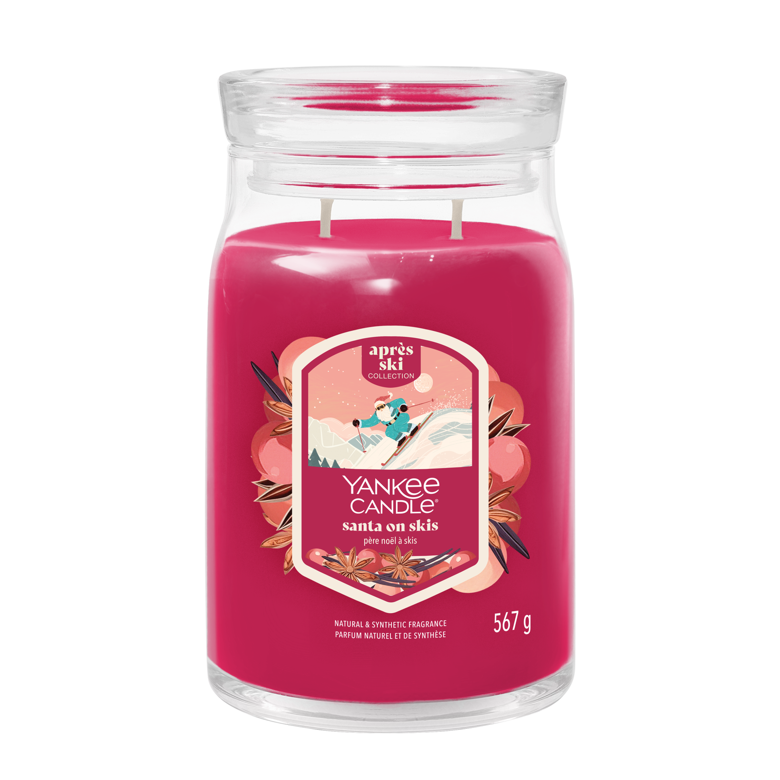 Santa on Skis Signature Large Jar 567g 2-Docht