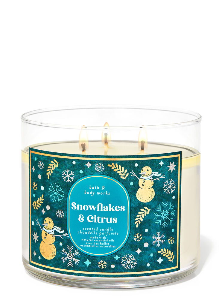 Snowflakes & Citrus 411g 3-Docht Kerze