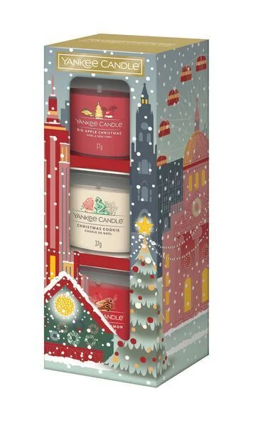 3 Glasvotivkerzen à 37g Geschenkset Big Apple Christmas 3 Glasvotivkerzen à 37g Geschenkset Big Apple Christmas