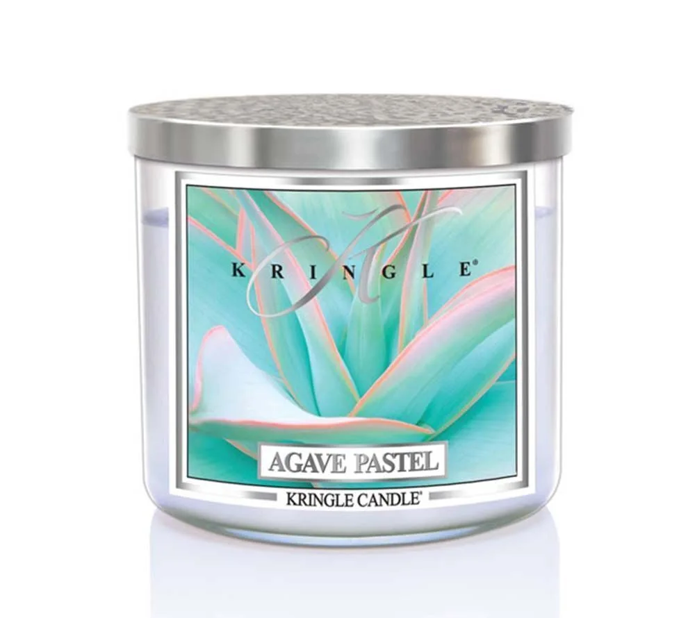 kringle_candle_agave_pastel_silver_lid_american_heritage Agave Pastel 396g Tumbler 3-Docht