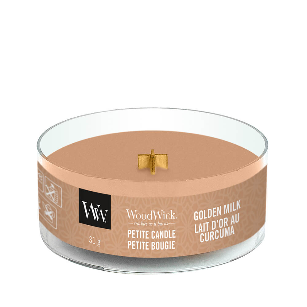Golden Milk Petite Candle 31g von Woodwick 