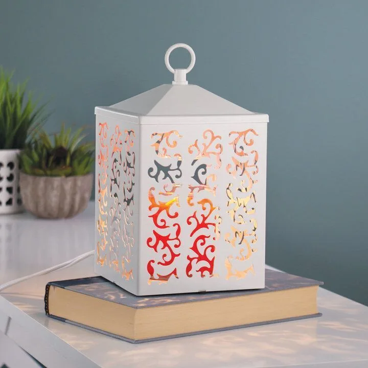 cottageweiss3 Cottage Laterne Kerzenwärmer weiß