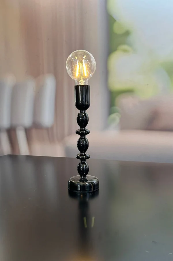 Lampe Savazza LED Glas schwarz 37cm Lampe Savazza LED Glas schwarz 37cm