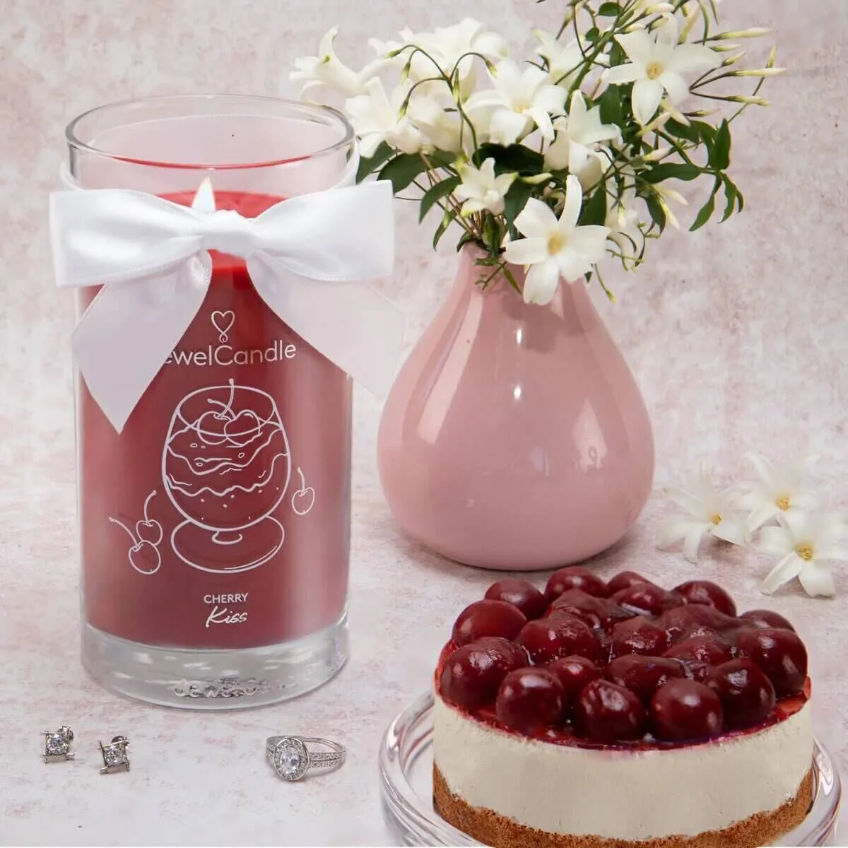 Cherry Kiss (Ohrringe) 400g Geburtstagstorte, Torte, Sahne, Nachtisch, Essen