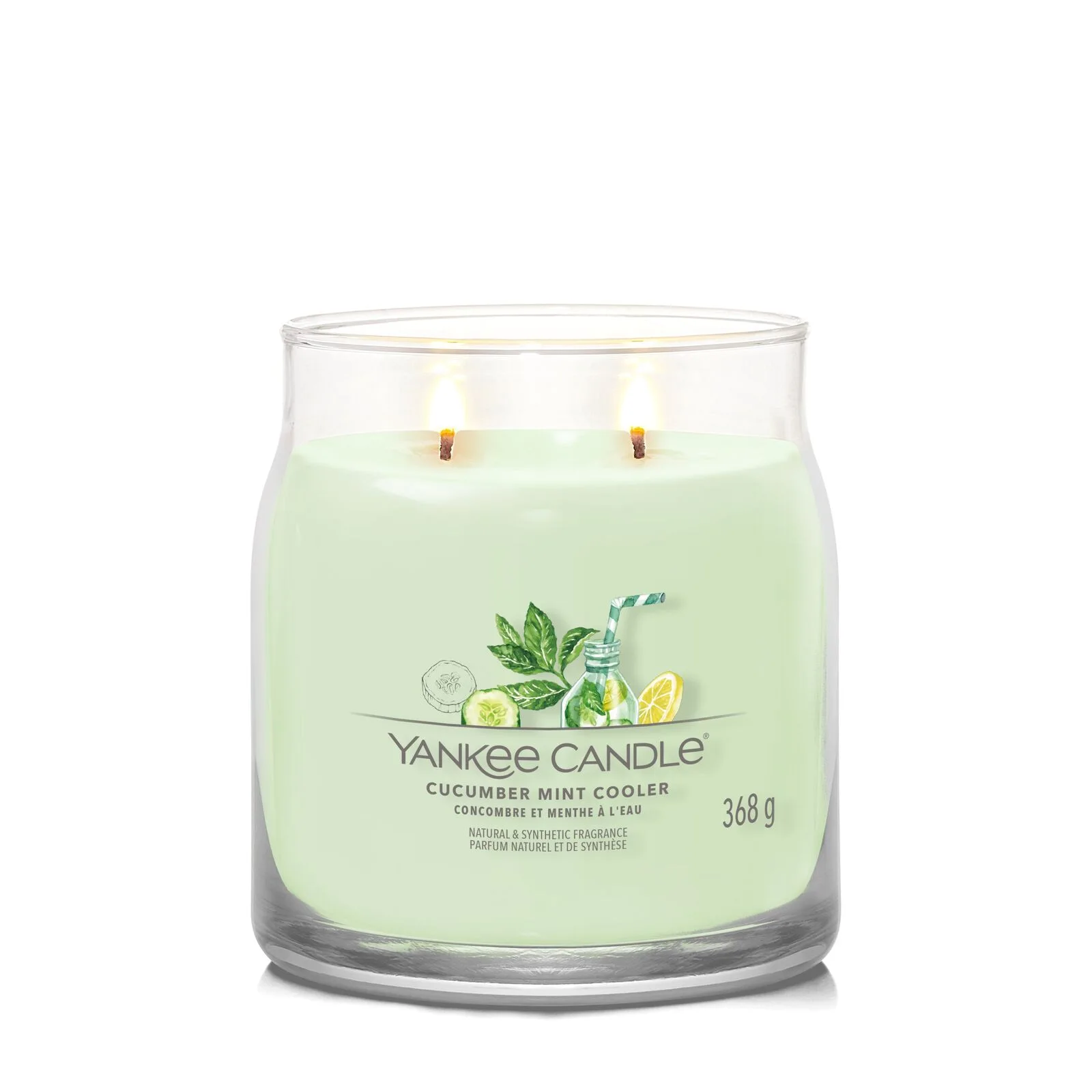 Cucumber_Mint_Cooler_Medium_LIT-1-1 Cucumber Mint Cooler Signature Medium Jar 368g 2-Docht