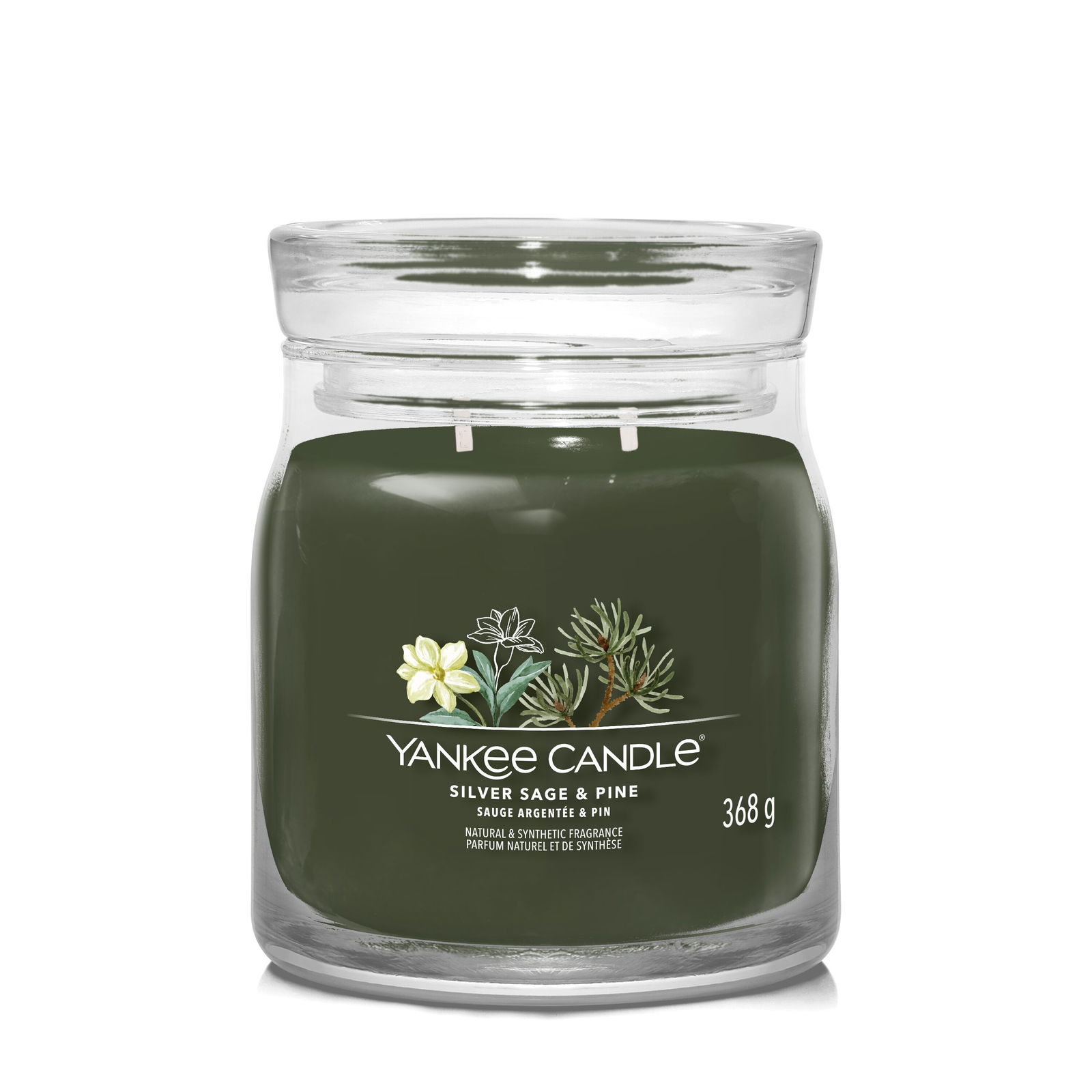 Silver Sage & Pine Signature Medium Jar 368g 2-Docht