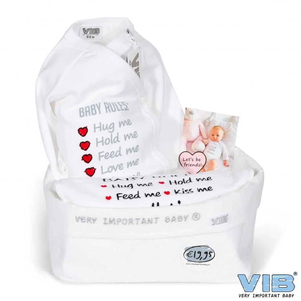 babybox5 Geschenkpaket für Babys weiß 3-teilig