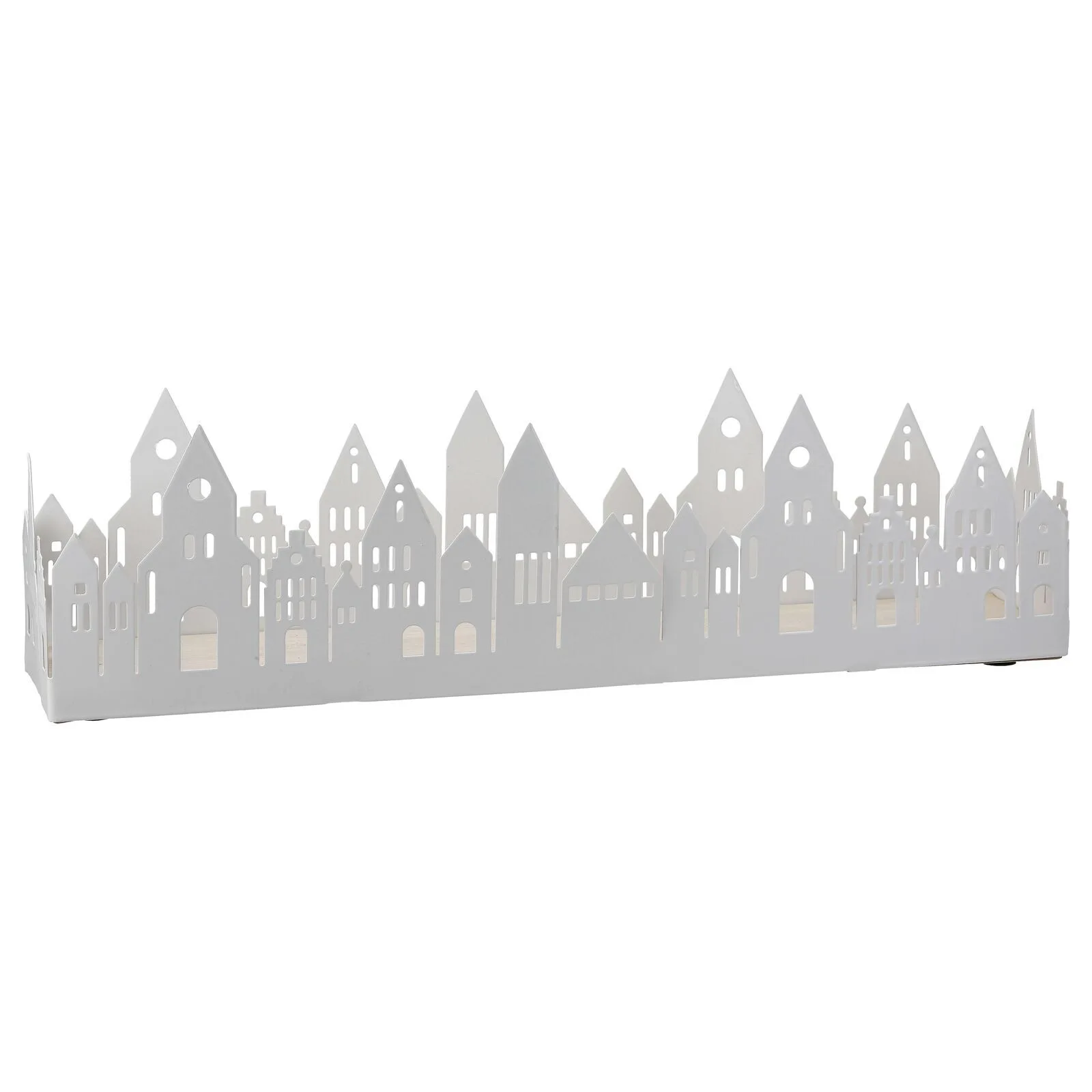 Deko Tablett Stadtlichter 36cm weiß Deko Tablett Stadtlichter 36cm weiß