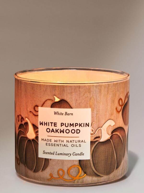 WhitePumpkinOakwood1_600x White Pumpkin & Oakwood - 411g - 3-Docht Kerze