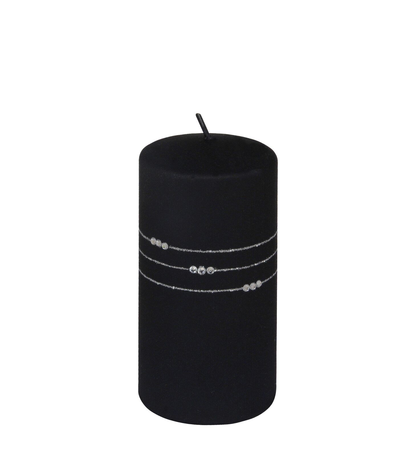 1260001313 Stumpenkerze Kolia schwarz 14cm