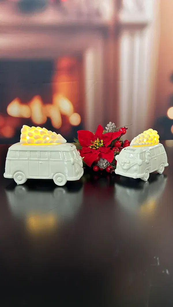 Deko Bus Parco 14,5cm cremeweiß