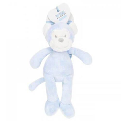 Plüsch Affe mit Bohnen (Blau)