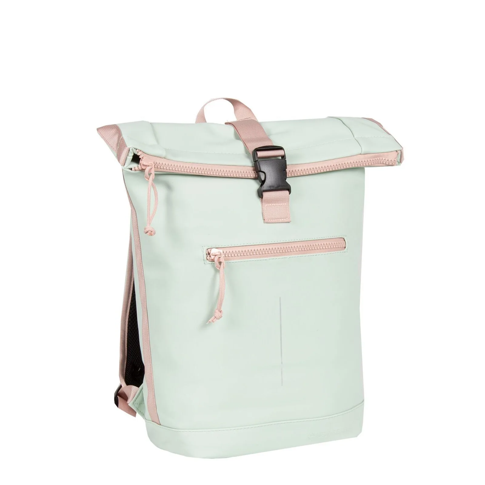 8t5E146I Tim - New York Rolltop Rucksack minzblau/hellrosa