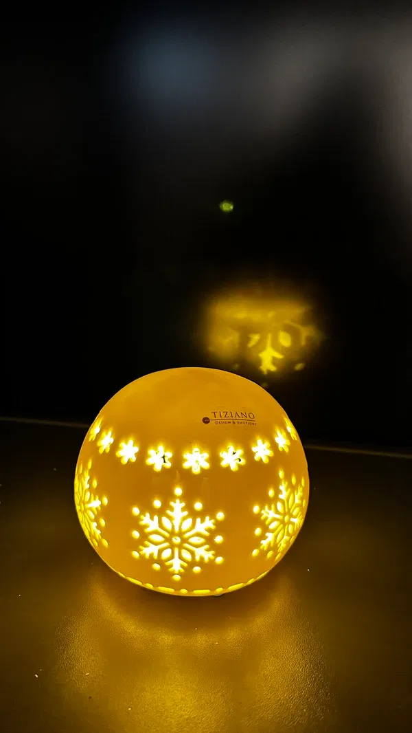 Lichtkugel Splendore 10cm LED creme