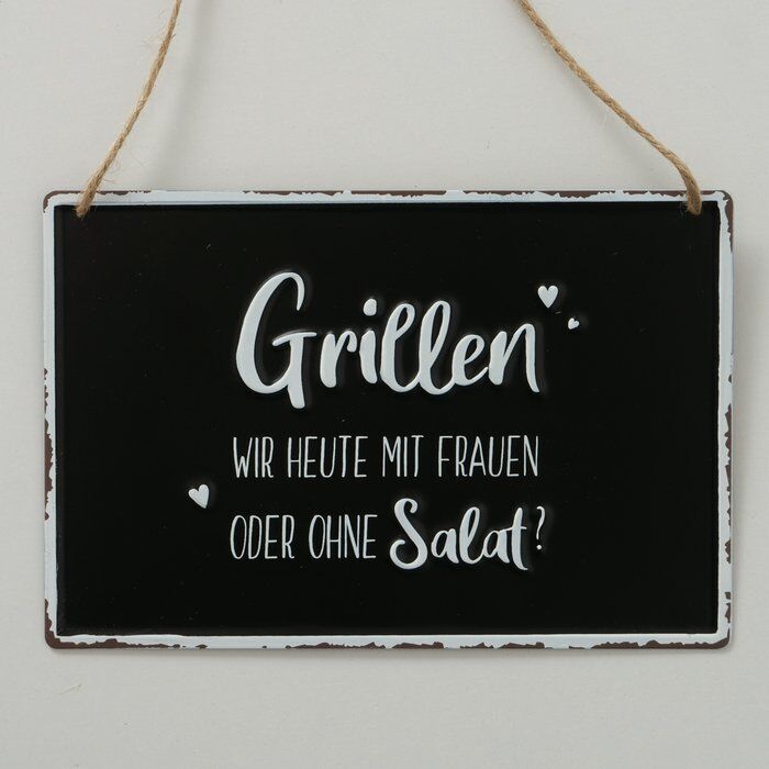 Einzelbild-12V7Hlr8-large Schild Grillen schwarz