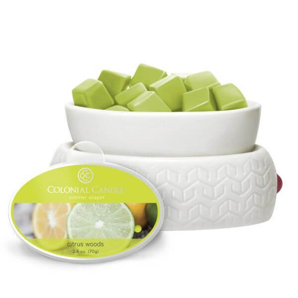 Colonial Candle Citrus Woods Simmer Snaps 70g