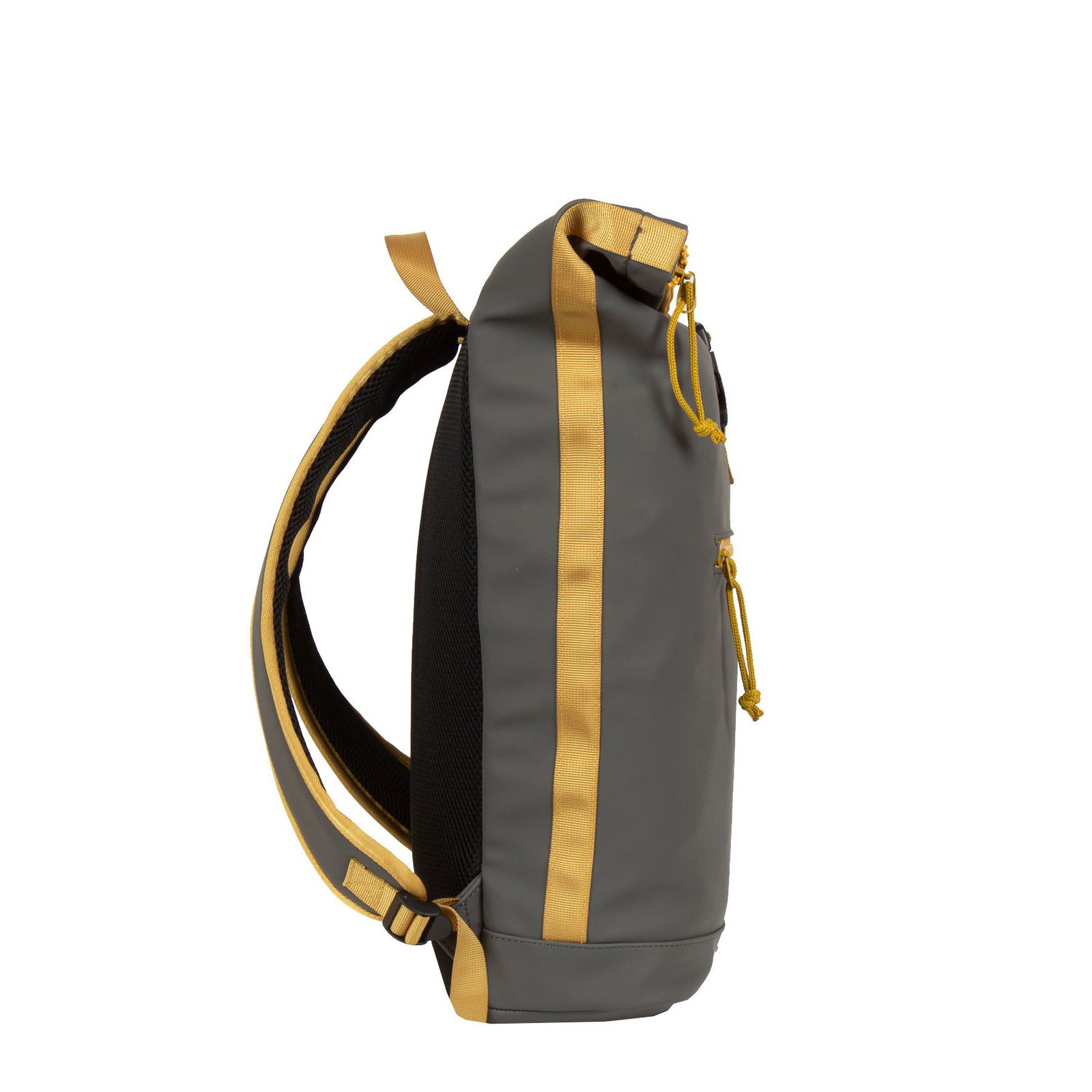 Tim - New York Rolltop Rucksack anthrazit/ocker