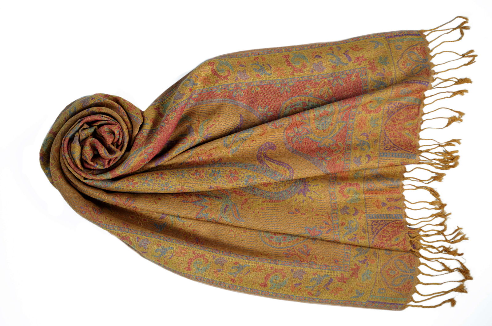 Jacquard Schal Nahla curry 413