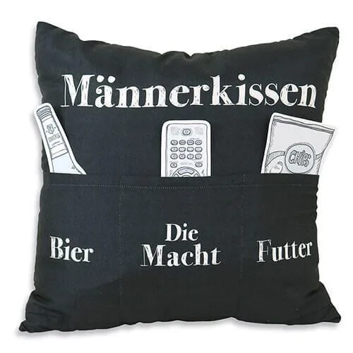Mannerkissen Männerkissen mit 3 Einstecktaschen