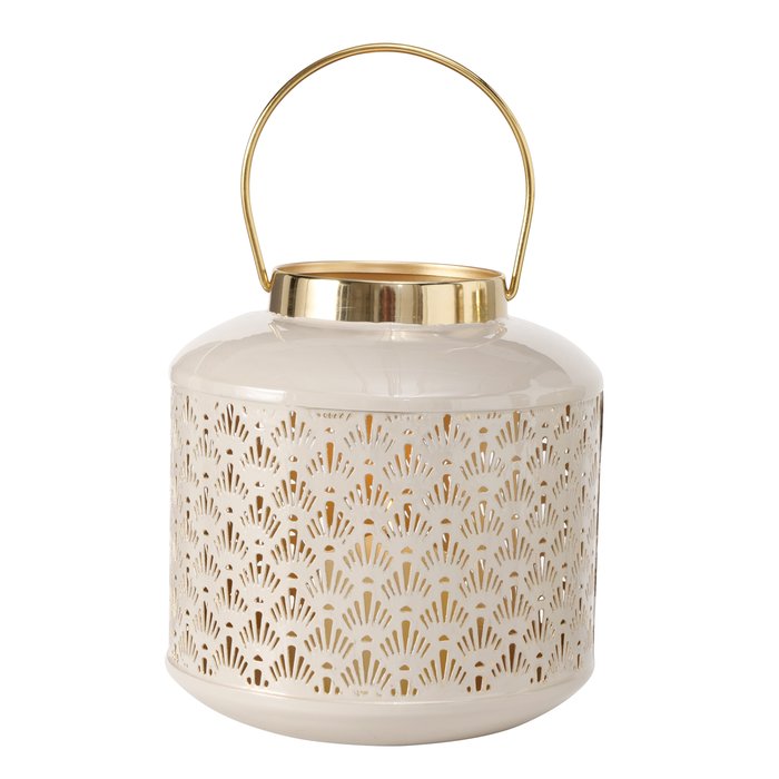 Windlicht Bonelli 19cm beige