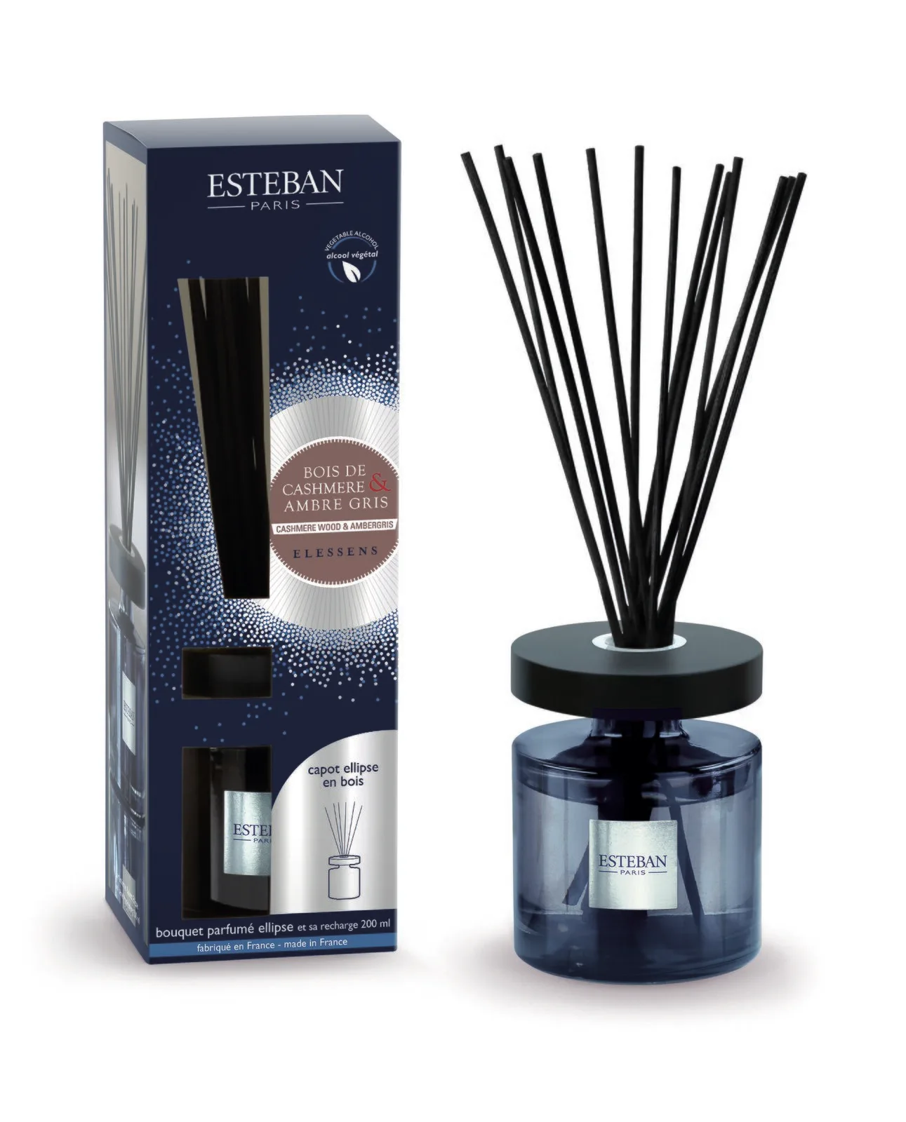 EBA-020 Kaschmirholz & graue Ambra Bukett Ellipse 150ml