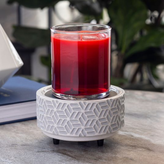 Hexagon 2-in-1 Classic Duftlampe grau aus Keramik elektrisch