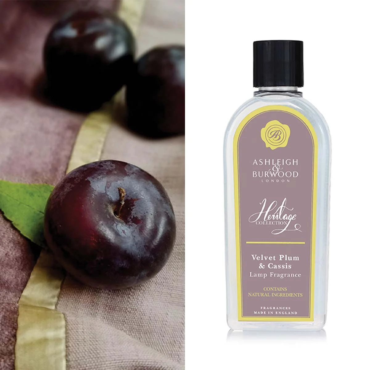 Velvet Plum & Cassis 250ml Duftlampenöl Nachfüller Obst, Produzieren, Pflaume, Flasche, Parfüm