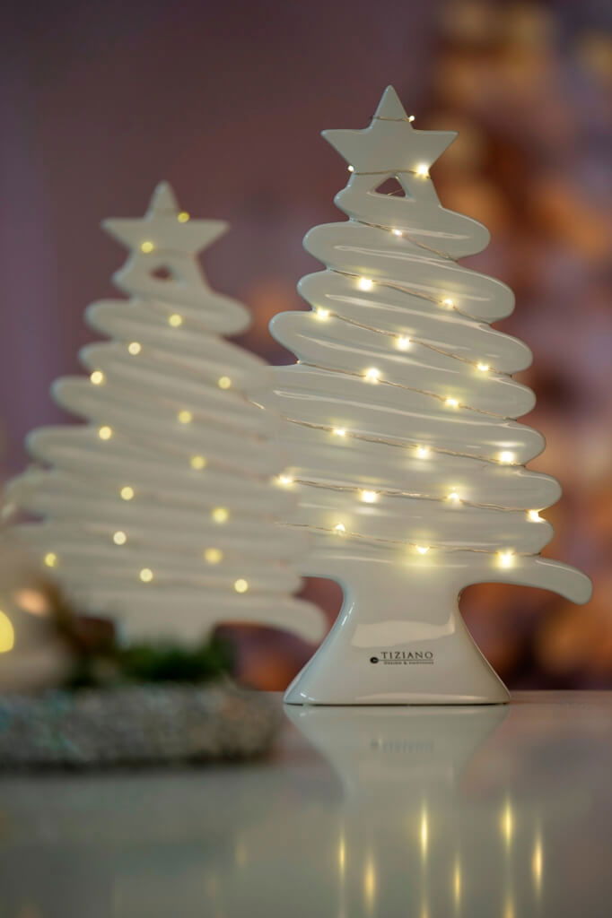 Weihnachtsbaum Natalino LED 24,5cm cremeweiß