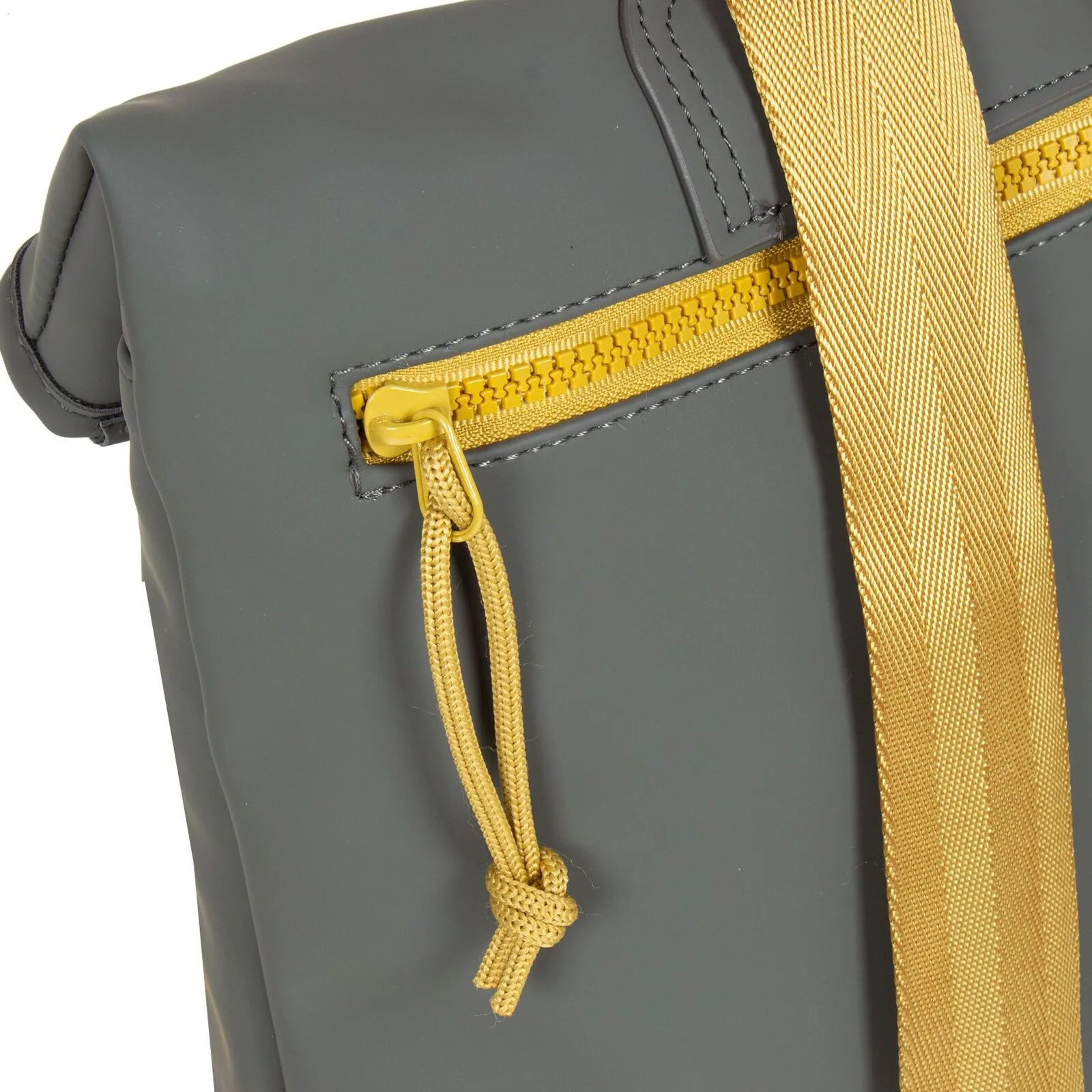 8YMjmGls Tim - Los Angeles Rolltop Mini Rucksack anthrazit/ocker
