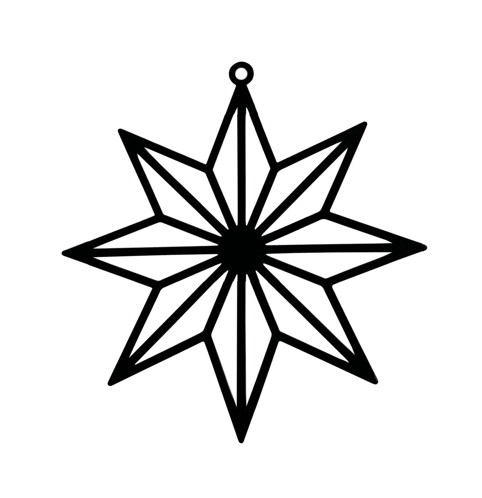 809031013 Dekohänger Vonin Stern schwarz 7cm