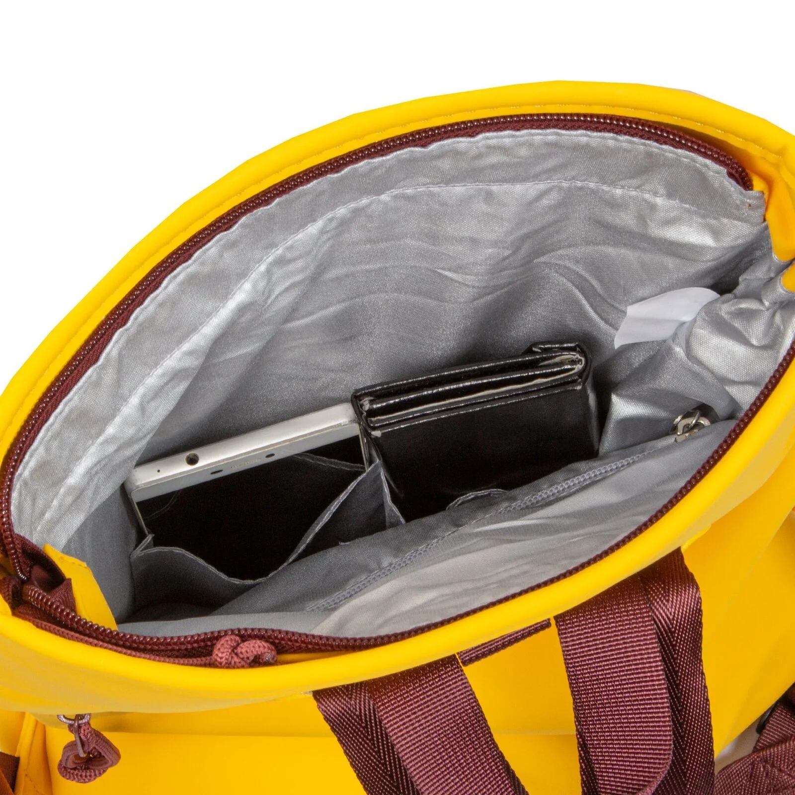 TJLPTEkY Tim - Los Angeles Rolltop Mini Rucksack gelb/burgund