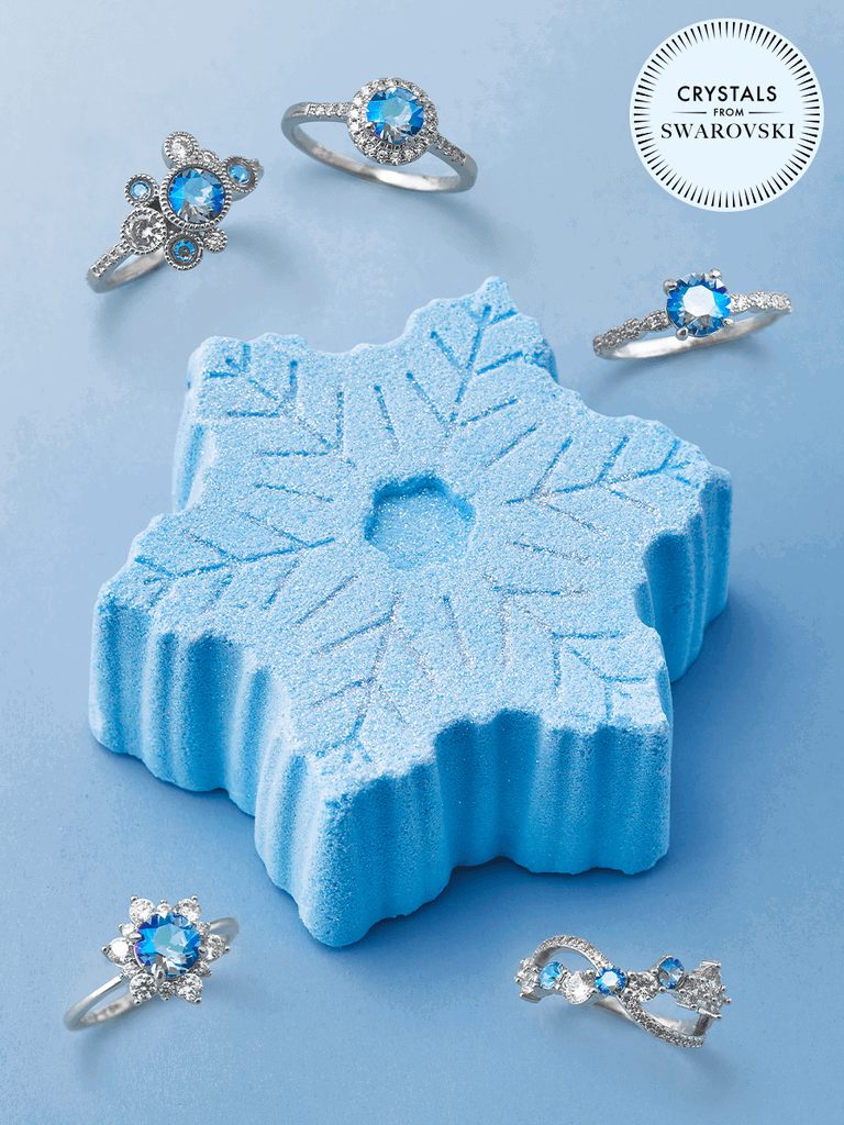 Snowflake Badebombe mit Svarovski Kristallen (Ring)