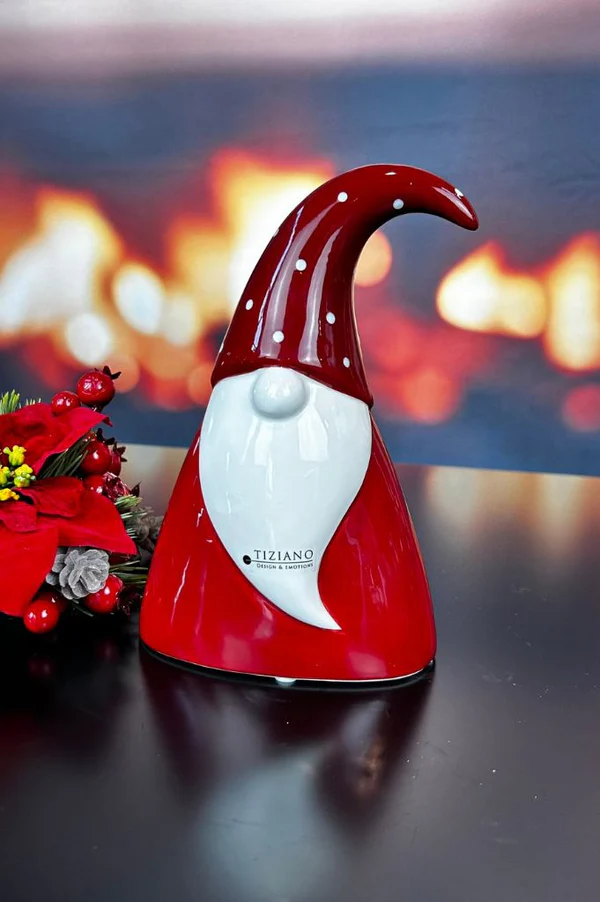 Deko Santa Alberto 19,5cm rot/cremeweiß