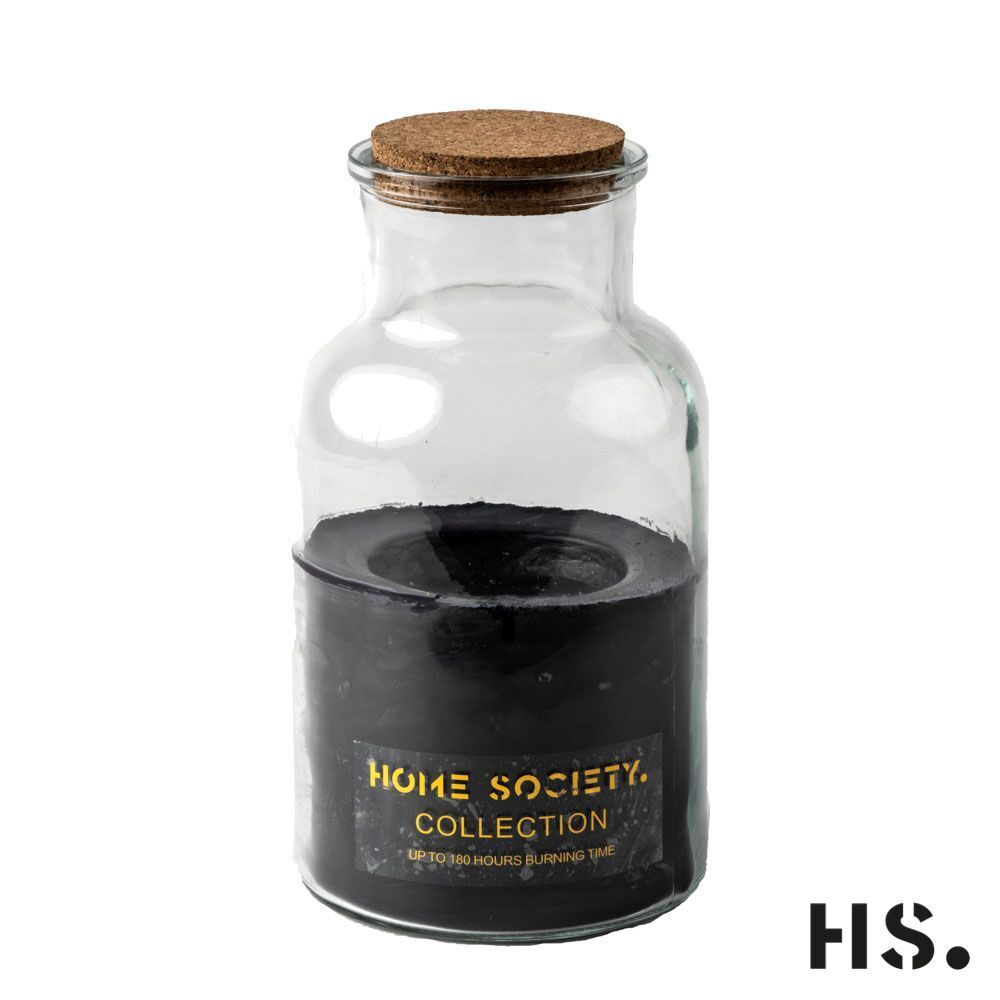 Bck1mcVc Jar Candle Lisse schwarz groß