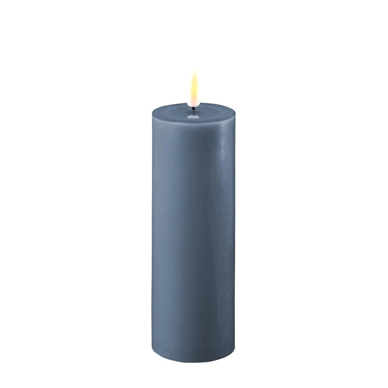 2021-RF-0321 Stumpenkerze LED eisblau 5 x 15cm
