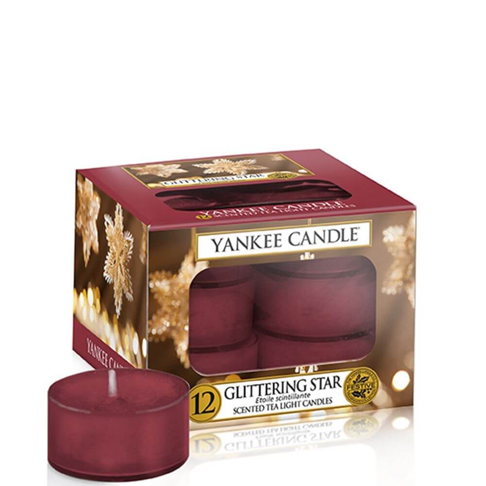 Glittering Star 12 St. Teelichter Kerzen von Yankee Candle