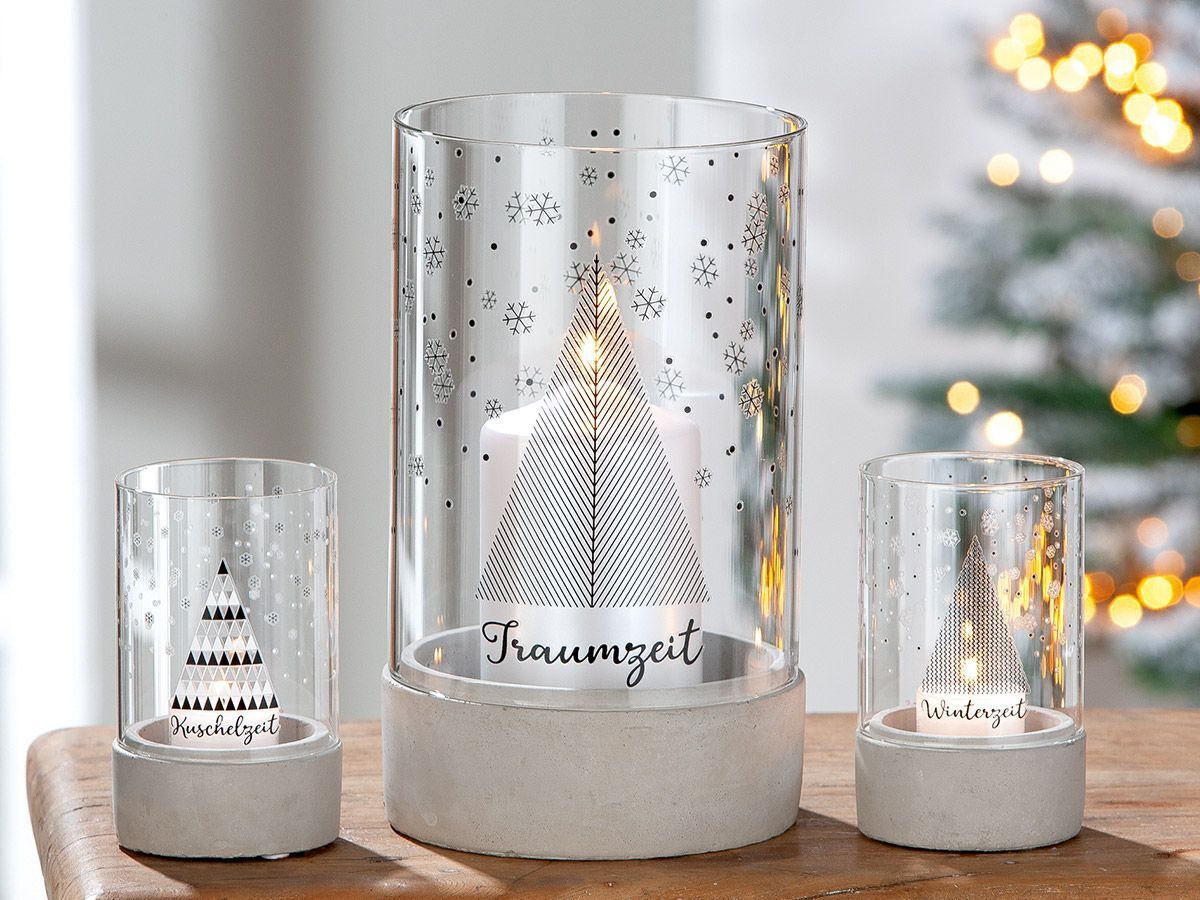 26747_5 Zement Windlicht Kuschelzeit 13,5cm