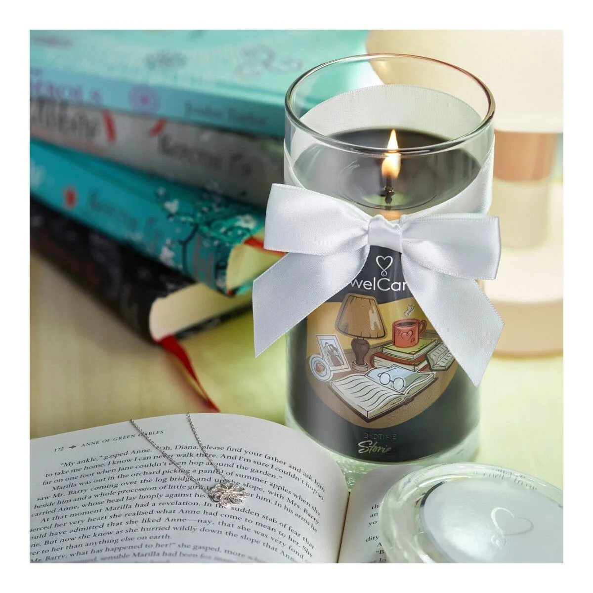 Bedtime Stories (Halskette) 400g Buch, Veröffentlichung, Kerze