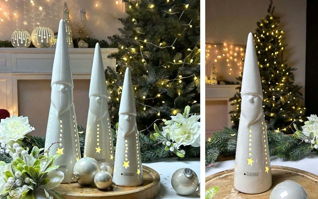 Santa Claus Calante 35cm LED cremeweiß Weihnachten, Weihnachtsdekorationen, Festival, Weihnachtsbaum