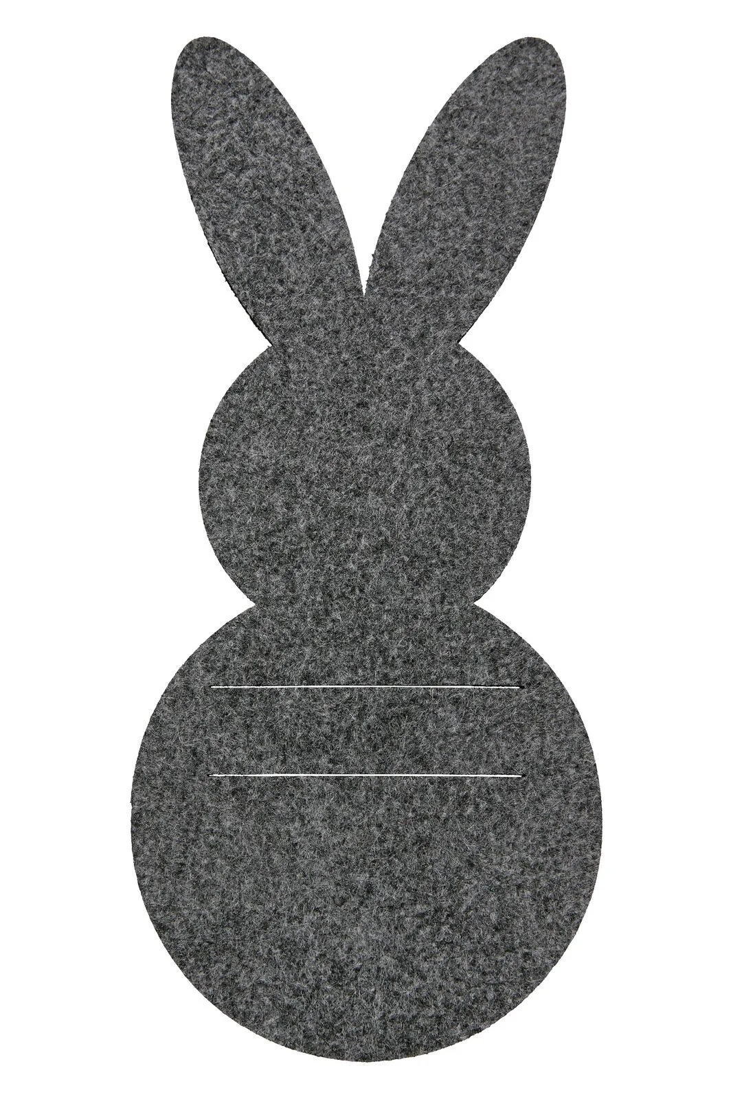 Bestecktasche Hase Filz dunkelgrau Bestecktasche Hase Filz dunkelgrau