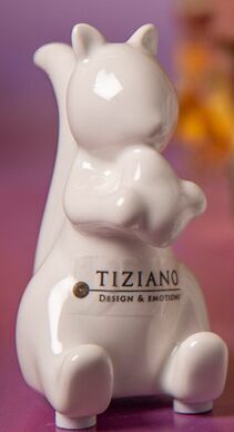 Silvino3 Eichhörnchen Silvino sitzend 7,5cm cremeweiß